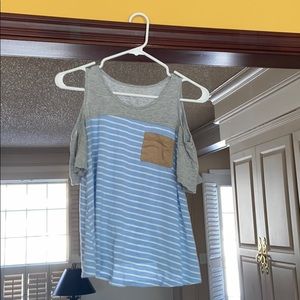 Super soft open shoulder T-shirt